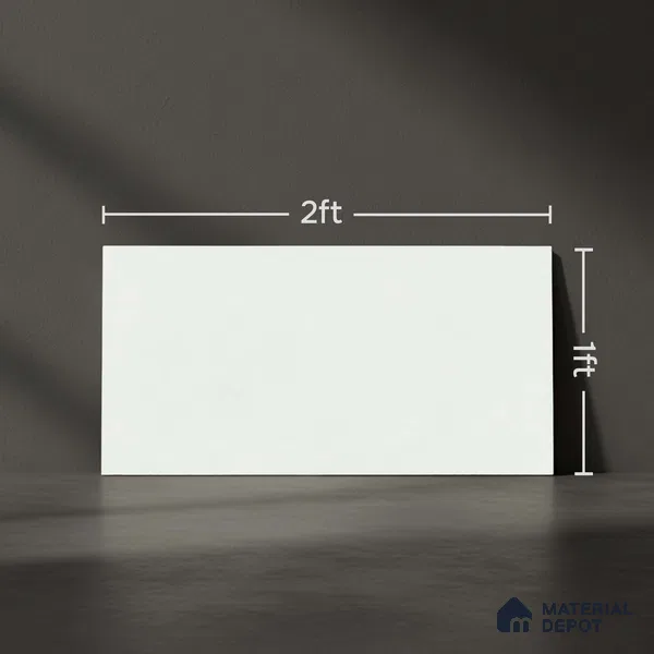 Plain Wall Tile TL 06538 D Zellige Mint 2 ft x 1 ft Ceramic Matte Finish - 8 mm | Suitable for Living Room, Kitchen & Bathroom