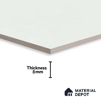 Plain Wall Tile TL 06538 D Zellige Mint 2 ft x 1 ft Ceramic Matte Finish - 8 mm | Suitable for Living Room, Kitchen & Bathroom