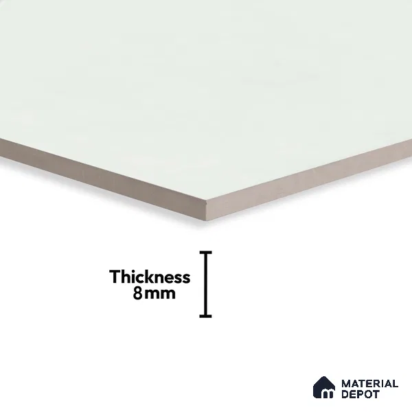 Plain Wall Tile TL 06538 D Zellige Mint 2 ft x 1 ft Ceramic Matte Finish - 8 mm | Suitable for Living Room, Kitchen & Bathroom