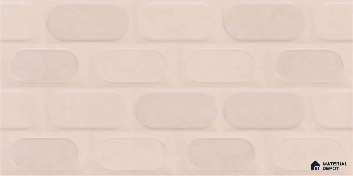 Highlighter Wall Tile TL 06538 E L Zellige Pink HL 2 ft x 1 ft Ceramic Matte Finish - 8 mm | Suitable for Living Room, Kitchen & Bathroom (Sample)