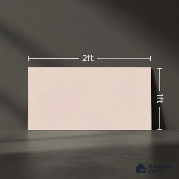 Plain Wall Tile TL 06538 F Zellige Pink 2 ft x 1 ft Ceramic Matte Finish - 8 mm | Suitable for Living Room, Kitchen & Bathroom (Sample)