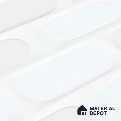 Highlighter Wall Tile TL 06538 L Zellige White HL 2 ft x 1 ft Ceramic Matte Finish - 8 mm | Suitable for Living Room, Kitchen & Bathroom (Sample)