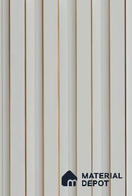 Alabaster White Plain Colour Louver PN 02716 M 9.5 ft x 4.6 inch Charcoal Panel - 10 mm | Suitable for Feature Wall, TV Unit & Living Room | Width is Subjected to 5% Variation
