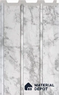 Silver Marble Marble Louver PN 02712 H 8 ft x 4.7 inch Charcoal Panel - 12 mm | Suitable for Feature Wall, TV Unit & Living Room | Width is Subjected to 5% Variation