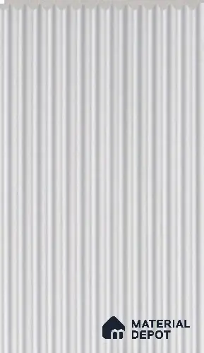 Frosted White Plain Colour Louver PN 02710 F 8 ft x 4.4 inch Charcoal Panel - 8 mm | Suitable for Feature Wall, TV Unit & Living Room | Width is Subjected to 5% Variation