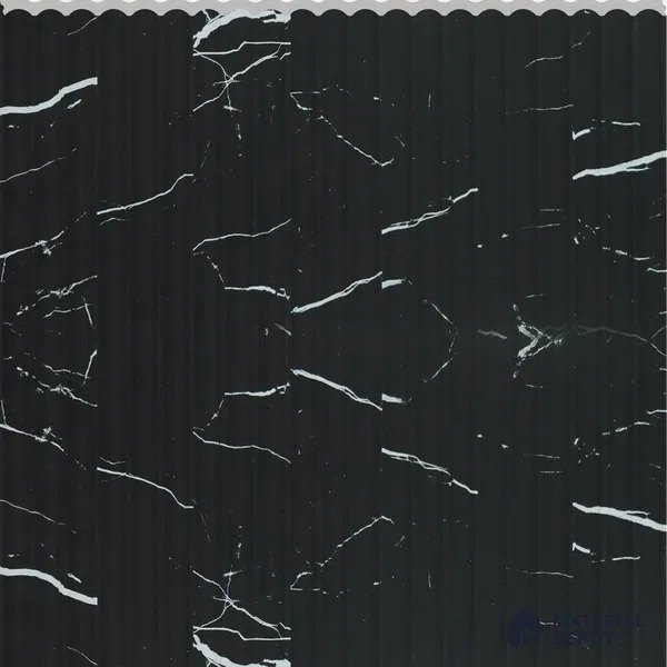 Black Marble Marble Louver PN 02731 N 9.5 ft x 12 inch Charcoal Panel - 7 mm | Suitable for Feature Wall, TV Unit & Living Room | Width is Subjected to 5% Variation
