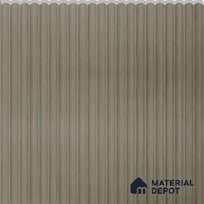 Sage Green Wooden Louver PN 02731 L 9.5 ft x 12 inch Charcoal Panel - 7 mm | Suitable for Feature Wall, TV Unit & Living Room | Width is Subjected to 5% Variation