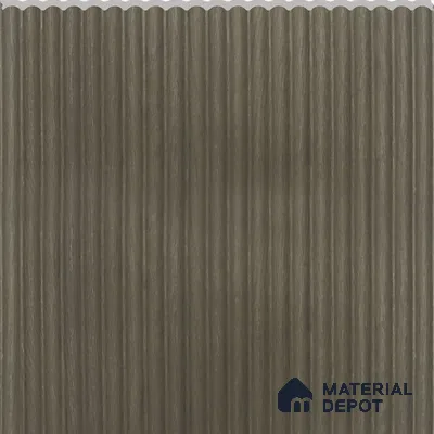 Ash Brown Wooden Louver PN 02731 H 8 ft x 12 inch Charcoal Panel - 7 mm | Suitable for Feature Wall, TV Unit & Living Room | Width is Subjected to 5% Variation