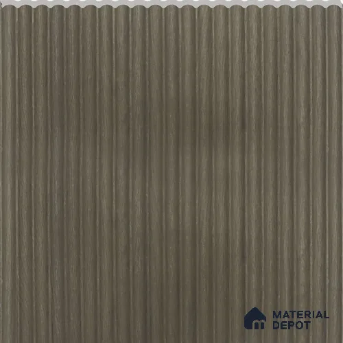 Ash Brown Wooden Louver PN 02731 Q 9.5 ft x 12 inch Charcoal Panel - 7 mm | Suitable for Feature Wall, TV Unit & Living Room | Width is Subjected to 5% Variation