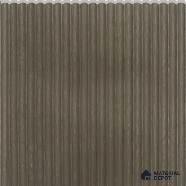 Ash Brown Wooden Louver PN 02731 H 8 ft x 12 inch Charcoal Panel - 7 mm | Suitable for Feature Wall, TV Unit & Living Room | Width is Subjected to 5% Variation