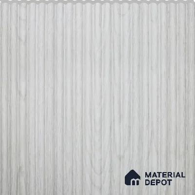 White Ash Wooden Louver PN 02731 8 ft x 12 inch Charcoal Panel - 7 mm | Suitable for Feature Wall, TV Unit & Living Room | Width is Subjected to 5% Variation