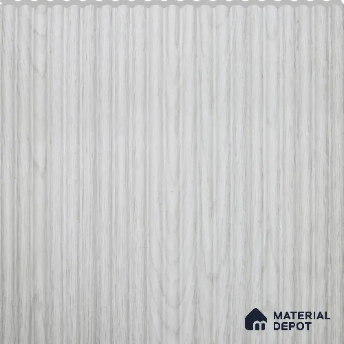 White Ash Wooden Louver PN 02731 J 9.5 ft x 12 inch Charcoal Panel - 7 mm | Suitable for Feature Wall, TV Unit & Living Room | Width is Subjected to 5% Variation