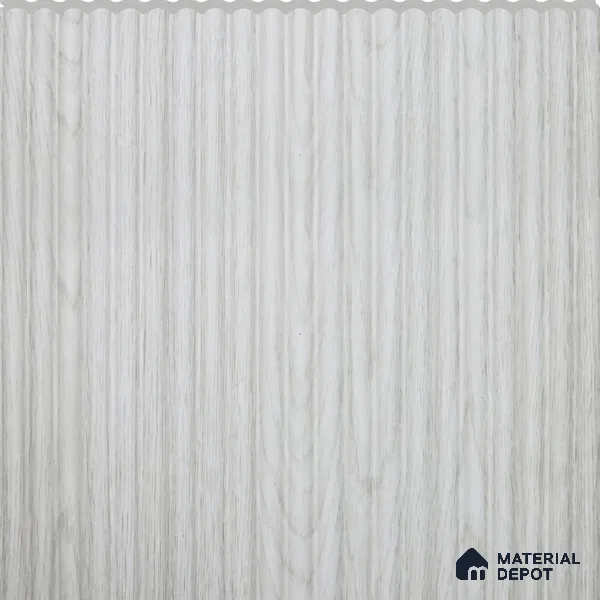 White Ash Wooden Louver PN 02731 8 ft x 12 inch Charcoal Panel - 7 mm | Suitable for Feature Wall, TV Unit & Living Room | Width is Subjected to 5% Variation