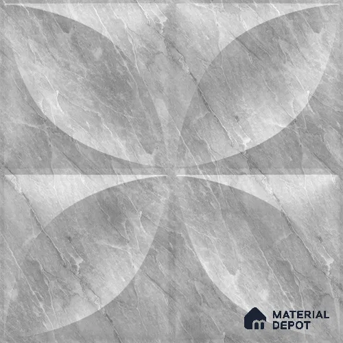White Butterfly PVC Matte Finish 3D Wall Panel | 20 in x 20 in | White Marble - 15 mm | Suitable for Dining, Feature Wall & TV Unit | Width is Subjected to 5% Variation