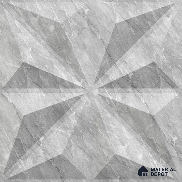 White Crystal PVC Matte Finish 3D Wall Panel | 20 in x 20 in | White Marble - 15 mm | Suitable for Dining, Feature Wall & TV Unit | Width is Subjected to 5% Variation