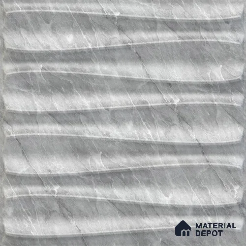 White Dune PVC Matte Finish 3D Wall Panel | 20 in x 20 in | White Marble - 15 mm | Suitable for Dining, Feature Wall & TV Unit | Width is Subjected to 5% Variation