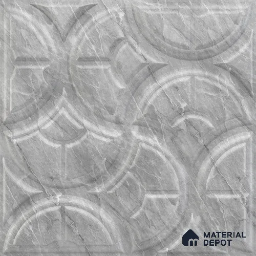 White Luna PVC Matte Finish 3D Wall Panel | 20 in x 20 in | White Marble - 15 mm | Suitable for Dining, Feature Wall & TV Unit | Width is Subjected to 5% Variation