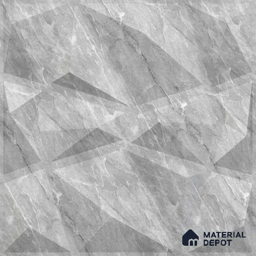 White Stone PVC Matte Finish 3D Wall Panel | 20 in x 20 in | White Marble - 15 mm | Suitable for Dining, Feature Wall & TV Unit | Width is Subjected to 5% Variation
