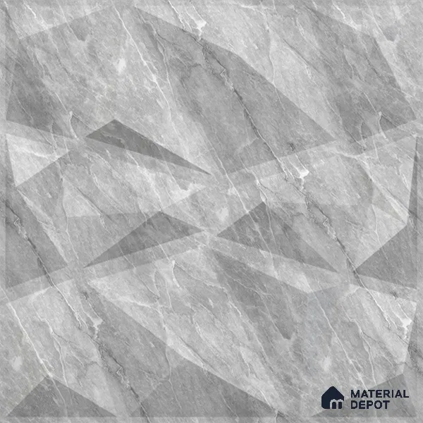 White Stone PVC Matte Finish 3D Wall Panel | 20 in x 20 in | White Marble - 15 mm | Suitable for Dining, Feature Wall & TV Unit | Width is Subjected to 5% Variation