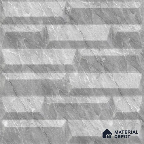White Vault PVC Matte Finish 3D Wall Panel | 20 in x 20 in | White Marble - 15 mm | Suitable for Dining, Feature Wall & TV Unit | Width is Subjected to 5% Variation
