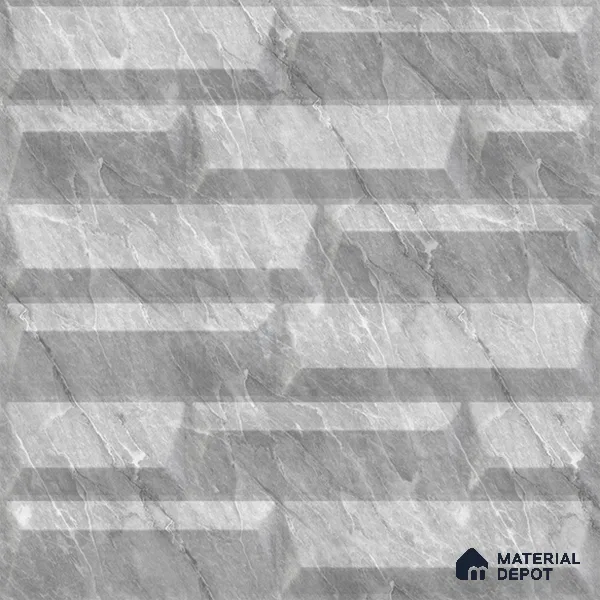 White Vault PVC Matte Finish 3D Wall Panel | 20 in x 20 in | White Marble - 15 mm | Suitable for Dining, Feature Wall & TV Unit | Width is Subjected to 5% Variation