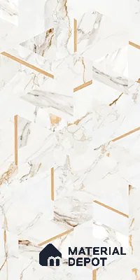 Highlighter Wall Tile TL 09359 B | Flona White Decor 4 ft x 2 ft Glossy Finish Vitrified Tile - 9 mm | Suitable For Bathroom, Accent/Feature Wall, Dining Area