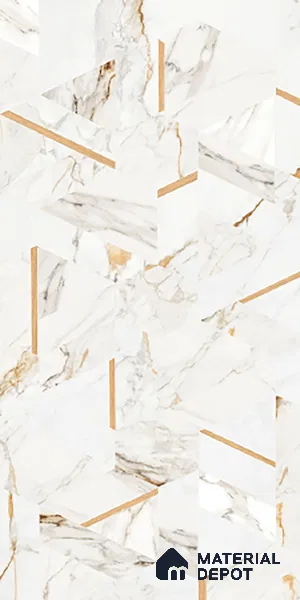 Highlighter Wall Tile TL 09359 B | Flona White Decor 4 ft x 2 ft Glossy Finish Vitrified Tile - 9 mm | Suitable For Bathroom, Accent/Feature Wall, Dining Area