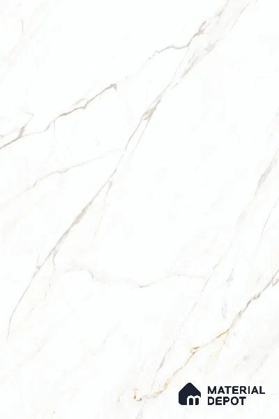 Marble Look Floor & Wall Tile TL 07948 Calacatta Velino 6 ft x 4 ft Vitrified Matte Finish - 9 mm | Adhesive and Spacers Must be Used During Installation