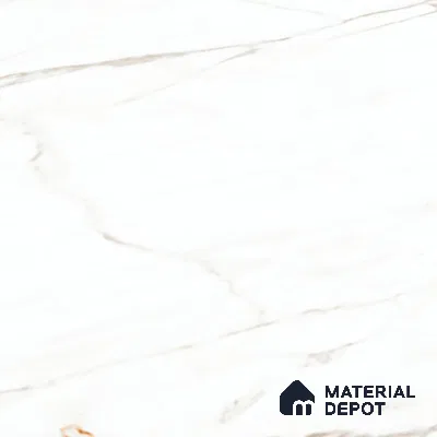 Marble Look Floor & Wall Tile TL 07948 Calacatta Velino 6 ft x 4 ft Vitrified Matte Finish - 9 mm | Adhesive and Spacers Must be Used During Installation