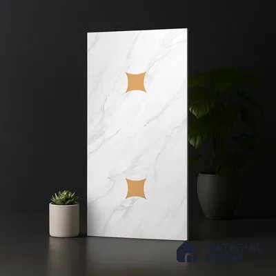 Marble Wall & Floor Tile TL 08542 B | Spatial statuario Decor 4 ft x 2 ft Full Body Dry Granula Matte Finish Vitrified Tile - 10 mm | Suitable for Living Room, Bedroom, Bathroom & Kitchen