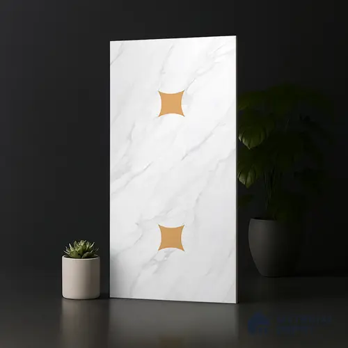Marble Wall & Floor Tile TL 08542 B | Spatial statuario Decor 4 ft x 2 ft Full Body Dry Granula Matte Finish Vitrified Tile - 10 mm | Suitable for Living Room, Bedroom, Bathroom & Kitchen