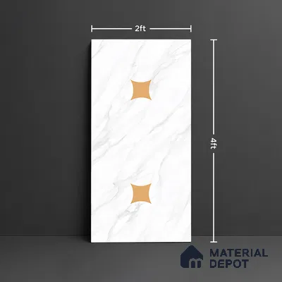 Marble Wall & Floor Tile TL 08542 B | Spatial statuario Decor 4 ft x 2 ft Full Body Dry Granula Matte Finish Vitrified Tile - 10 mm | Suitable for Living Room, Bedroom, Bathroom & Kitchen