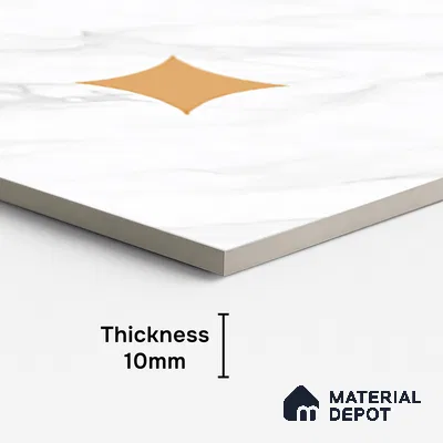 Marble Wall & Floor Tile TL 08542 B | Spatial statuario Decor 4 ft x 2 ft Full Body Dry Granula Matte Finish Vitrified Tile - 10 mm | Suitable for Living Room, Bedroom, Bathroom & Kitchen