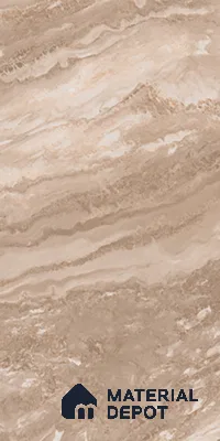 Marble Floor & Wall Tile TL 08544 D | Tianta Brown 4 ft x 2 ft Full Body Matte Finish Vitrified Tile - 10 mm | 5 Random Design | Suitable for Living Room, Bedroom, Bathroom & Kitchen