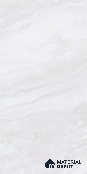Marble Floor & Wall Tile TL 08544 | Tianta White 4 ft x 2 ft Full Body Matte Finish Vitrified Tile - 10 mm | 5 Random Design | Suitable for Living Room, Bedroom, Bathroom & Kitchen