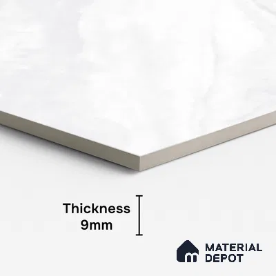 Marble Floor & Wall Tile TL 06425 Daytone Blanco 4 ft x 2 ft Glossy Finish Vitrified Tile - 9 mm | Suitable for Living Room, Bedroom & Bathroom