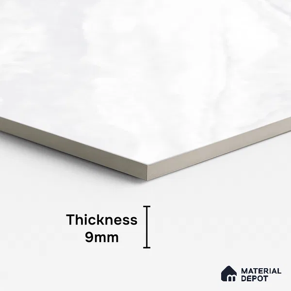 Marble Floor & Wall Tile TL 06425 Daytone Blanco 4 ft x 2 ft Glossy Finish Vitrified Tile - 9 mm | Suitable for Living Room, Bedroom & Bathroom