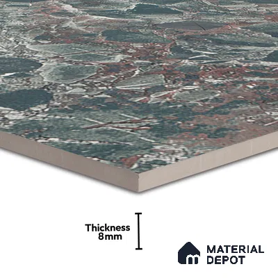 Marble Wall Tile TL 06509 C  SR BL 4018 Dark 24 inch x 12 inch Ceramic Glossy Finish - 8 mm | Suitable for Accent / Feature Walls, Bathroom, Kitchen Wall & Backsplashes (Sample)