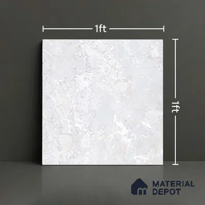 Marble Matching Floor Tile TL 06509 D 12 inch x 12 inch Ceramic Matte Finish - 8 mm | Suitable for Bathroom (Sample)