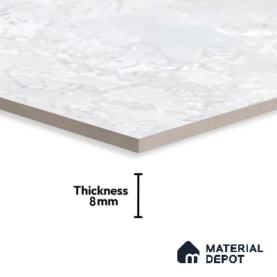 Marble Matching Floor Tile TL 06509 D 12 inch x 12 inch Ceramic Matte Finish - 8 mm | Suitable for Bathroom (Sample)