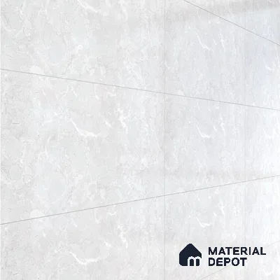 Marble Wall Tile TL 06509  SR BL 4018 Light 24 inch x 12 inch Ceramic Glossy Finish - 8 mm | Suitable for Accent / Feature Walls, Bathroom, Kitchen Wall & Backsplashes