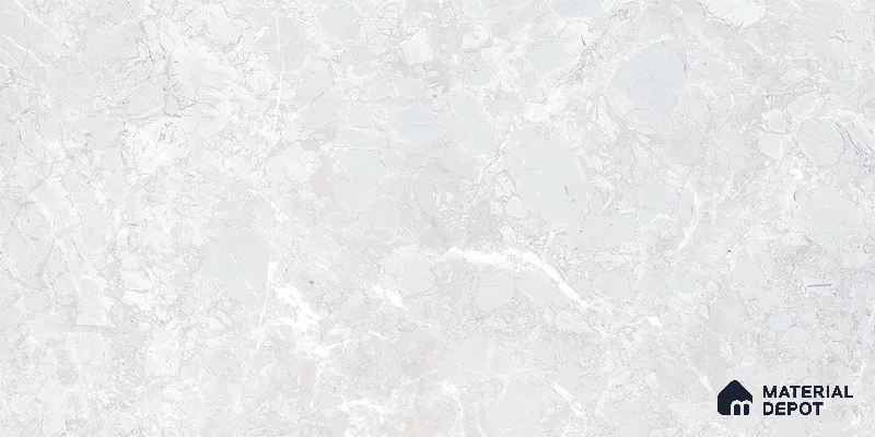 Marble Wall Tile TL 06509  SR BL 4018 Light 24 inch x 12 inch Ceramic Glossy Finish - 8 mm | Suitable for Accent / Feature Walls, Bathroom, Kitchen Wall & Backsplashes