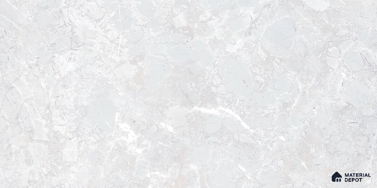 Marble Wall Tile TL 06509 SR BL 4018 Light 24 inch x 12 inch Ceramic Glossy Finish - 8 mm | Suitable for Accent / Feature Walls, Bathroom, Kitchen Wall & Backsplashes