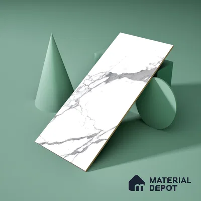 Marble Wall Tile TL 06514 B  SR GL 8060 Plain 24 inch x 12 inch Ceramic Glossy Finish - 8 mm | Suitable for Accent / Feature Walls, Bathroom, Kitchen Wall & Backsplashes (Sample)
