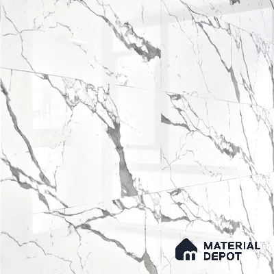 Marble Wall Tile TL 06514 B  SR GL 8060 Plain 24 inch x 12 inch Ceramic Glossy Finish - 8 mm | Suitable for Accent / Feature Walls, Bathroom, Kitchen Wall & Backsplashes (Sample)
