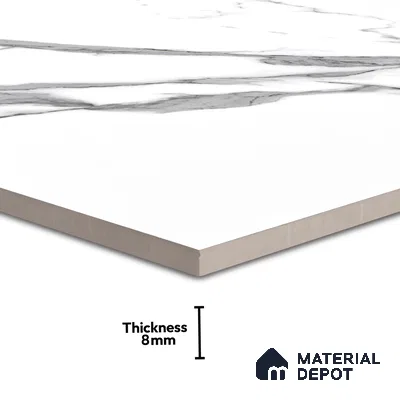 Marble Wall Tile TL 06514 B  SR GL 8060 Plain 24 inch x 12 inch Ceramic Glossy Finish - 8 mm | Suitable for Accent / Feature Walls, Bathroom, Kitchen Wall & Backsplashes (Sample)