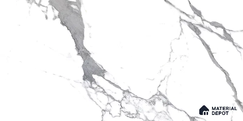 Marble Wall Tile TL 06514 B  SR GL 8060 Plain 24 inch x 12 inch Ceramic Glossy Finish - 8 mm | Suitable for Accent / Feature Walls, Bathroom, Kitchen Wall & Backsplashes (Sample)
