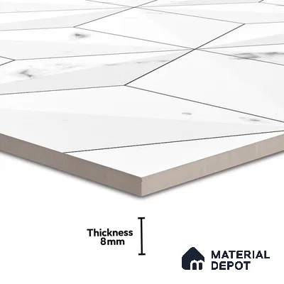 3D Wall Tile TL 06514  SR GL 8060 Highlighter 24 inch x 12 inch Ceramic Glossy Finish - 8 mm | Suitable for Accent / Feature Walls, Bathroom, Kitchen Wall & Backsplashes (Sample)