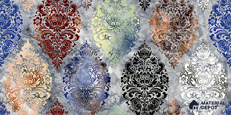 Highlighter Wall Tile TL 06460 B R Globe Multi HL 2 ft x 1 ft Ceramic Glossy Finish - 8 mm | Suitable for Living Room, Kitchen & Bathroom (Sample)