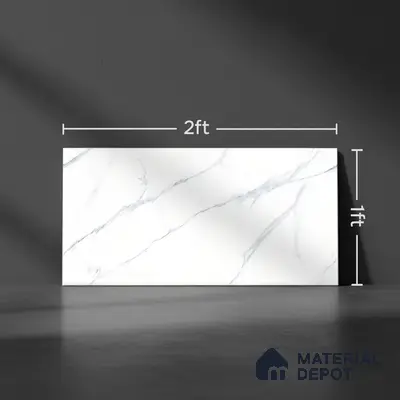 Marble Wall Tile TL 06566 Clomax Aqua Endless 2 ft x 1 ft Ceramic Glossy Finish - 8 mm | Suitable for Living Room, Kitchen & Bathroom